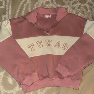 Butter Pink Quarter-Zip Sweatshirt